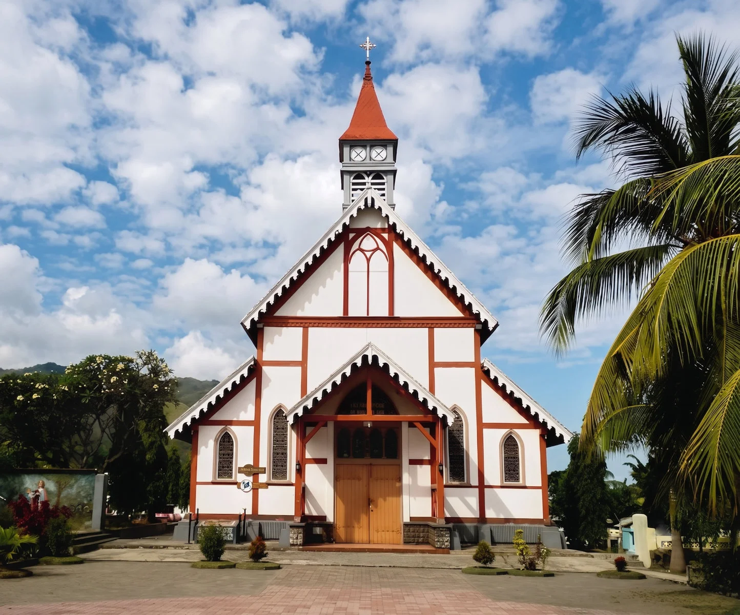 A colonial-era Catholic church on Flores Island, Indonesia