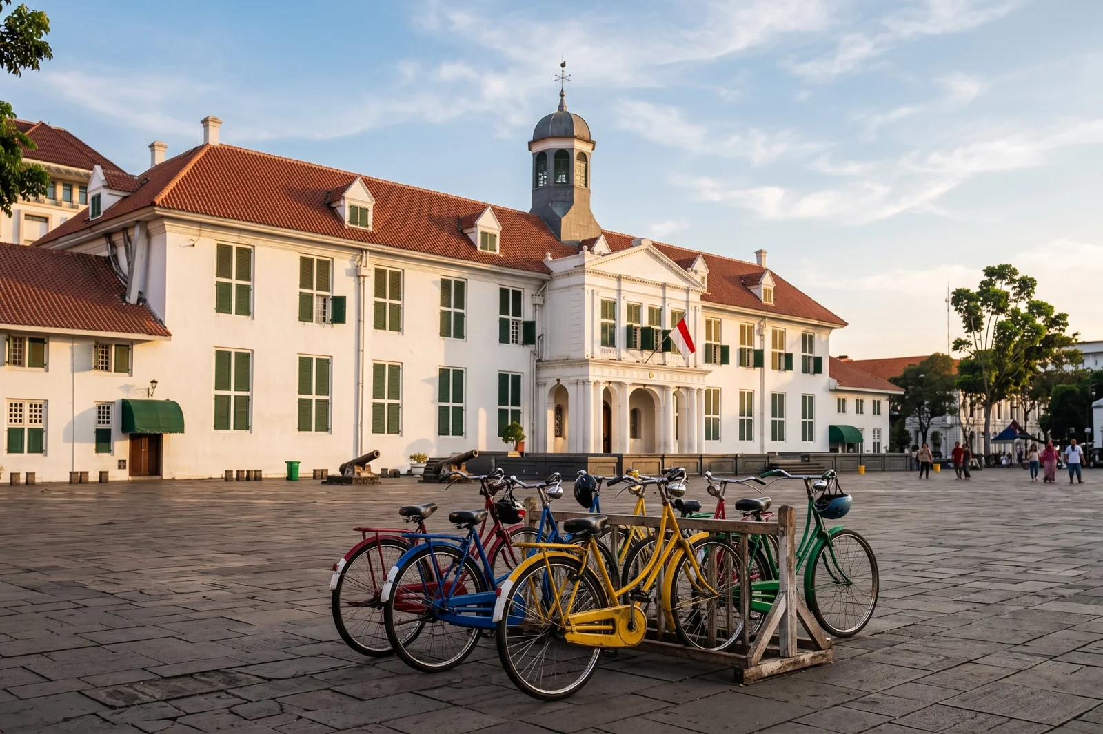 Colonial architecture of the Kota Tua old town quarter in Jakarta